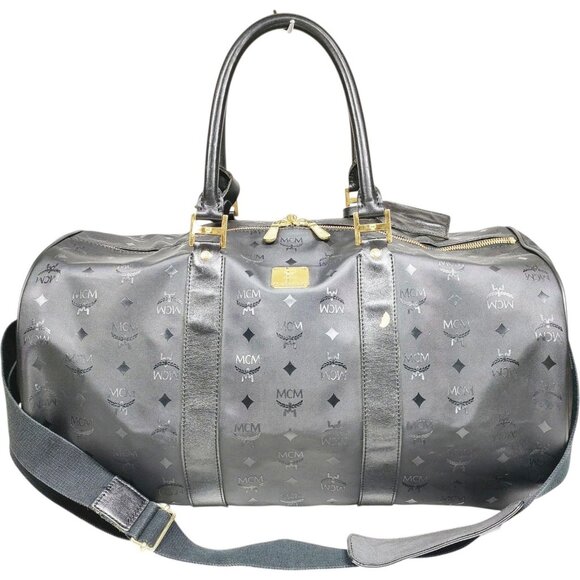 (L4) MCM Travel Bag Black PVC - Picture 1 of 9